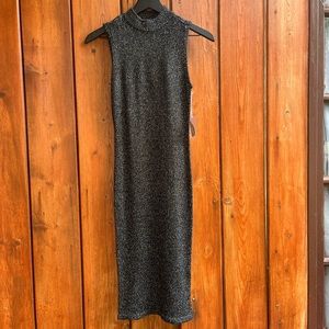 Forever 21| Black and Silver Metallic Dress